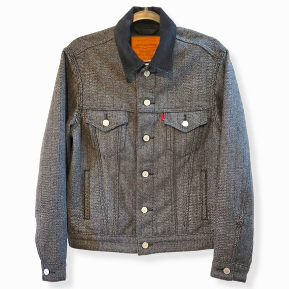 Levi's Other - NWOT LEVI'S Wool, Corduroy Herringbone Trucker Jacket Grey, Black.